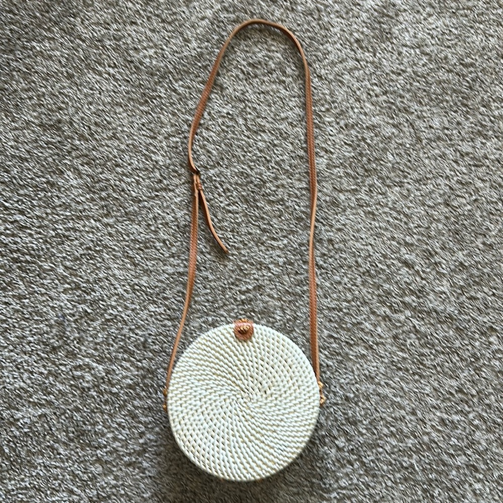 Rattan Circle Shaped Purse